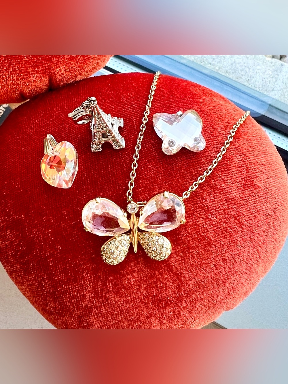 Lot of Swarovski Crystal charms and necklace